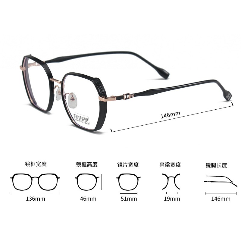 Kính Gọng Vuông Chống Ánh Sáng Xanh Jz2168 | BigBuy360 - bigbuy360.vn