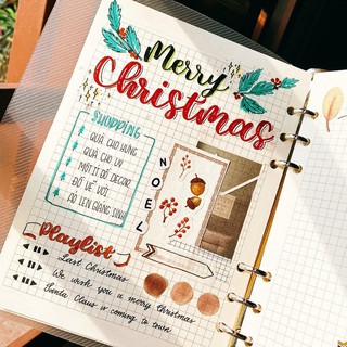 SỔ CÒNG BINDER KLONG CARO SIZE A5 100 TỜ (200 TRANG) 120GSM SIÊU DÀY LÀM BULLET JOURNAL TAKE NOTE