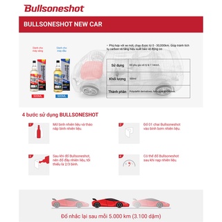 BULLSONESHOT NEW CAR - Dành cho  xăng (for gasoline engines)