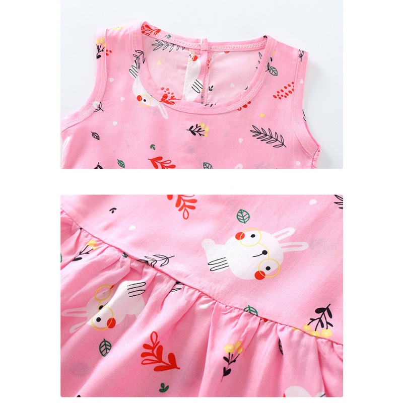 Váy bé gái, đầm bé gái mùa hè chất cotton mềm mịn thoáng mát nhiều hoạ tiết dễ thương