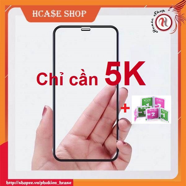 [Bán xả lỗ] Kính cường lực full màn 21D/Tặng giấy lau màn hình cho iphone 6/6s đến 12promax - H Case | WebRaoVat - webraovat.net.vn