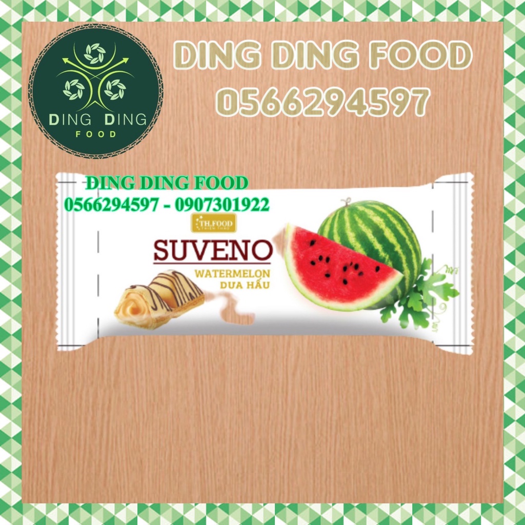 Mới - 500g Bánh Xốp Suveno Vị Dưa Hấu , Kem Sữa Chua Giòn Thiên Thảo, Ăn Vặt Siêu Ngon, DING DING FOOD
