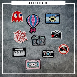  Sticker ủi áo Cao cấp - CÓ SẴN KEO ỦI - sticker vải dùng làm miếng vá áo phụ kiện trang trí quần áo balo giày nón 