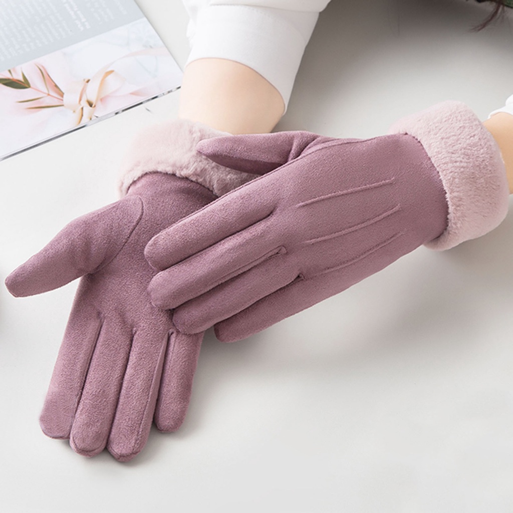 Găng Tay Lái Xe Chống Trượt Giữ Ấm Mùa Đông Ốp