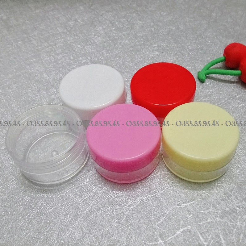 Hủ chiết mỹ phẩm 5g và 10g - Hũ nhựa đựng kem face du lịch.