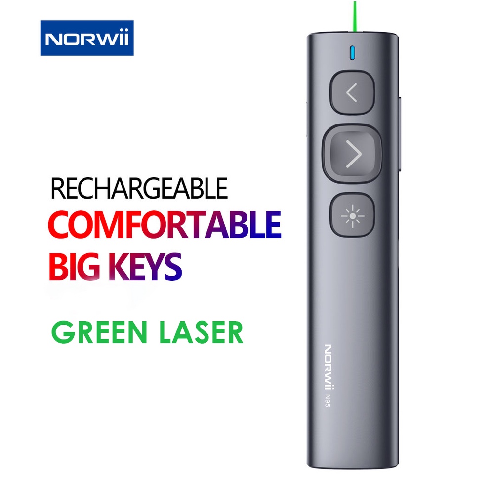 Bút thuyết trình Slide NORWII N95 Laser tia xanh cao cấp