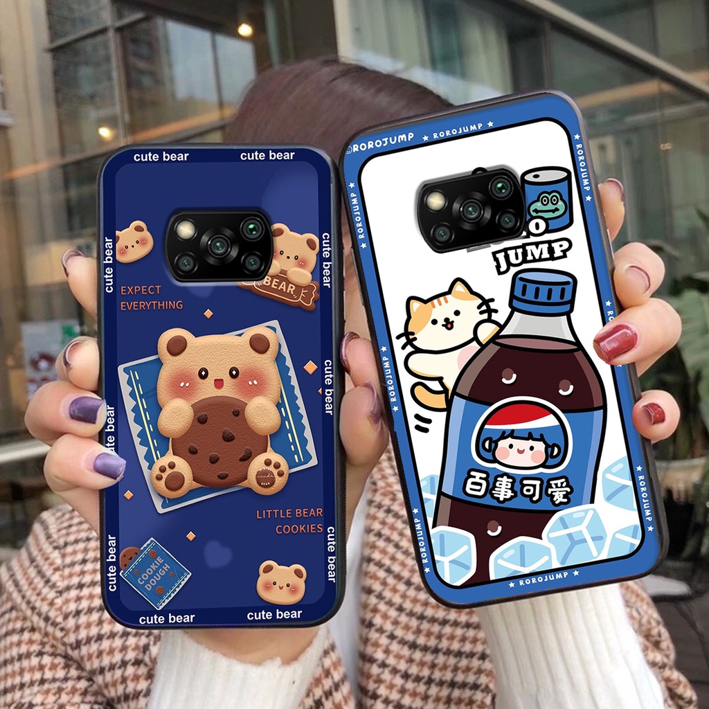 Ốp lưng Xiaomi POCO X3 / X3 PRO / X3 NFC in hình 3D GẤU cute be@r, soda, happy day cực hot ,thời thượng