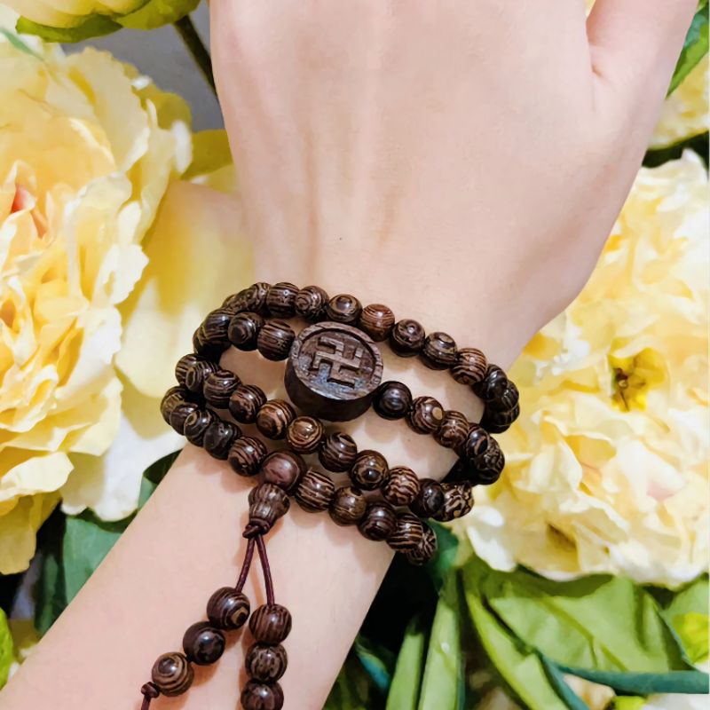 Vòng Tay Trầm Hương Chuỗi 108 Hạt Trầm 100% Tự Nhiên destiny.lec N11