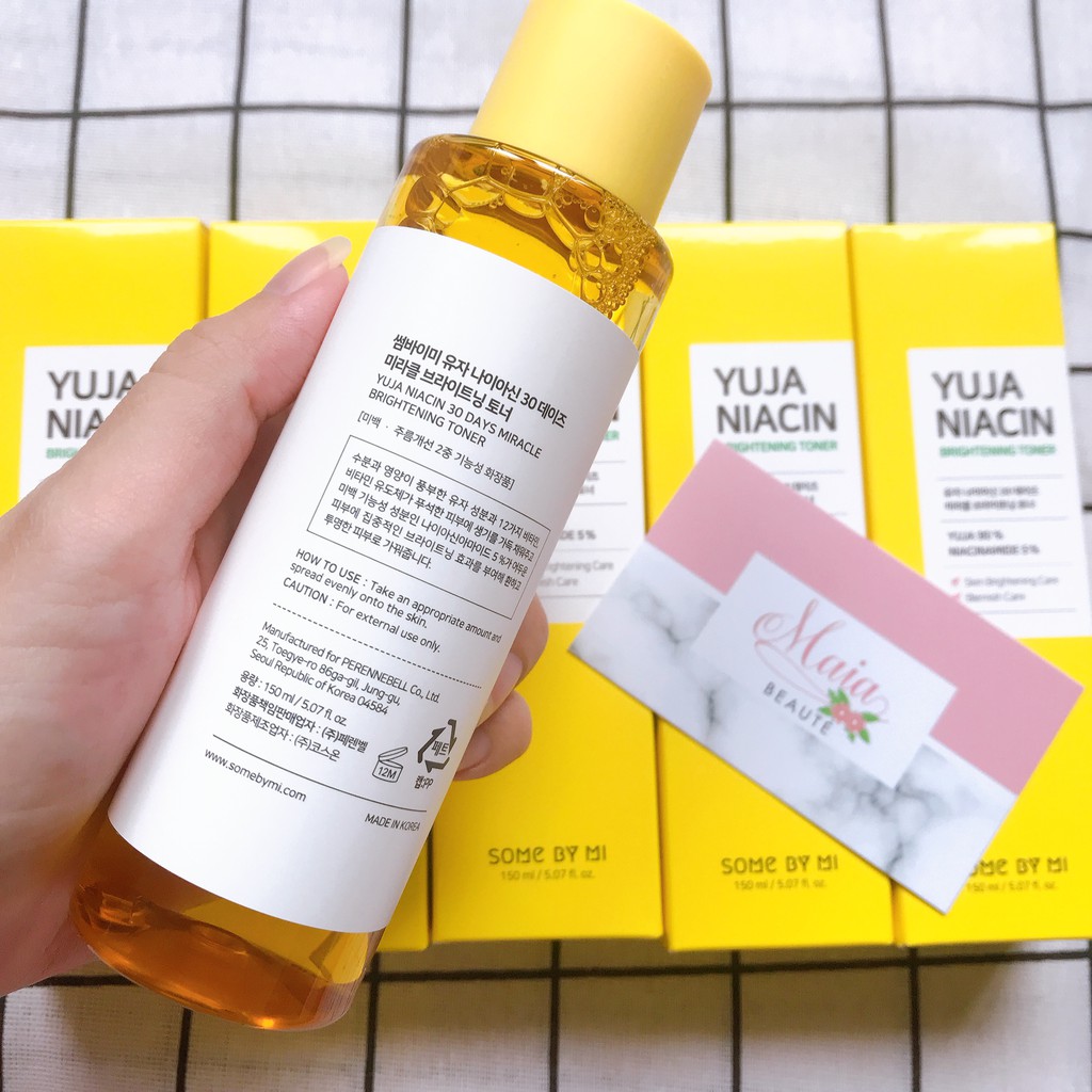 Nước Hoa Hồng Dưỡng Sáng Và Mờ Thâm Mụn Some By Mi Yuja Niacin Brightening Toner