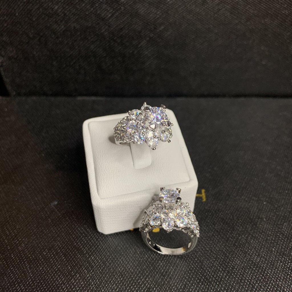 Nhẫn Đá Trắng 💎𝑭𝑹𝑬𝑬𝑺𝑯𝑰𝑷 💎 Giảm 5% Khi Nhập  Nhẫn Đá Pha Lê Đẹp Xưởng Trang Sức