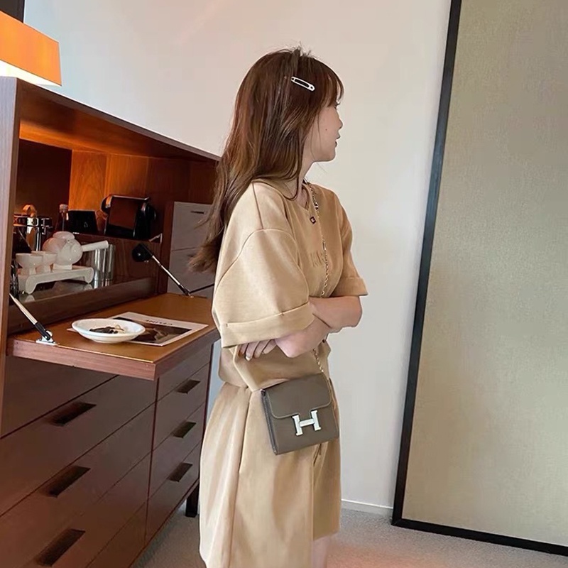 Túi đeo chéo mini IELGY khóa chữ H phối dây xích thời trang cho nữ