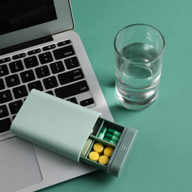 Hộp Đựng Thuốc Mini 6 Ngăn Chống Ẩm Tiện Dụng Mang Theo Du Lịch