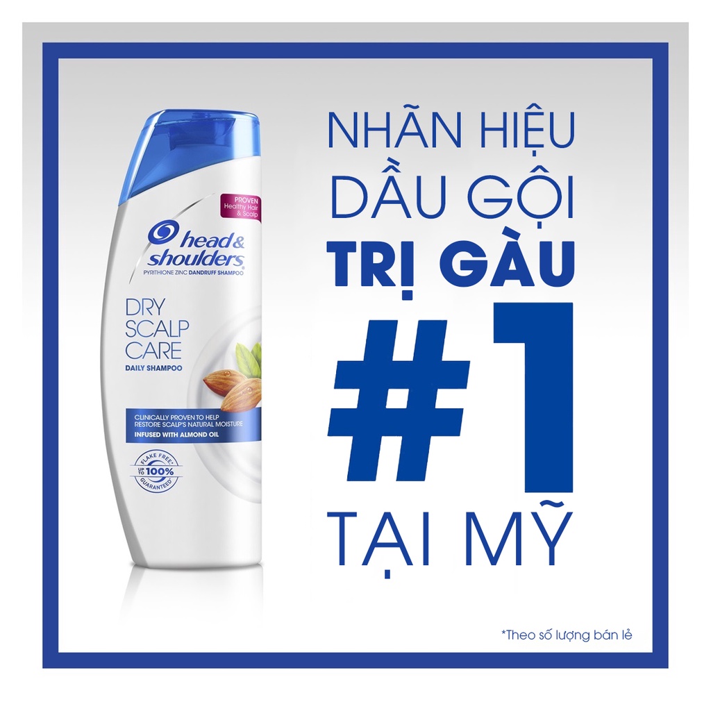 [NK Mỹ] Dầu gội Head&amp;Shoulders nhập Mỹ 700ml Classic clean I Hạnh nhân - TD Shop