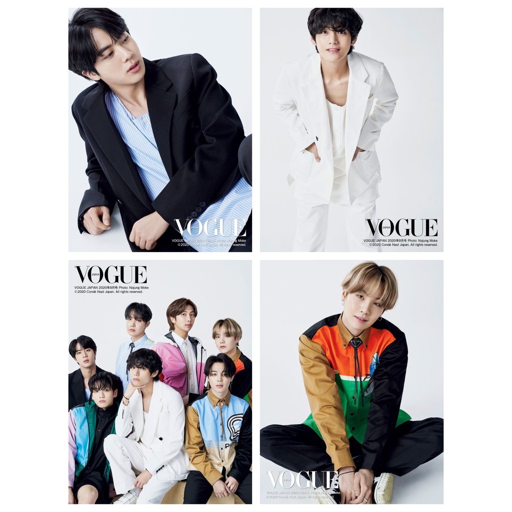 Bộ 8 ảnh nhóm BTS - VOGUE JAPAN kích thước 9x12 (có in theo yêu cầu)