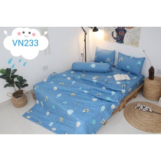 Bộ drap giường Cotton kèm mền