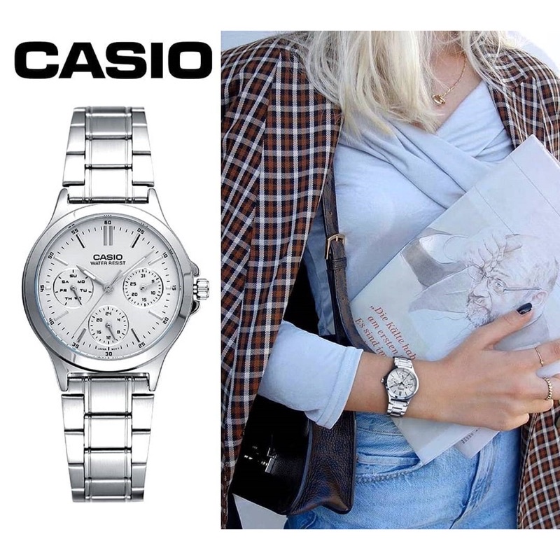 Đồng hồ nữ dây kim loại Casio Anh Khuê LTP-V300D-7AUDF