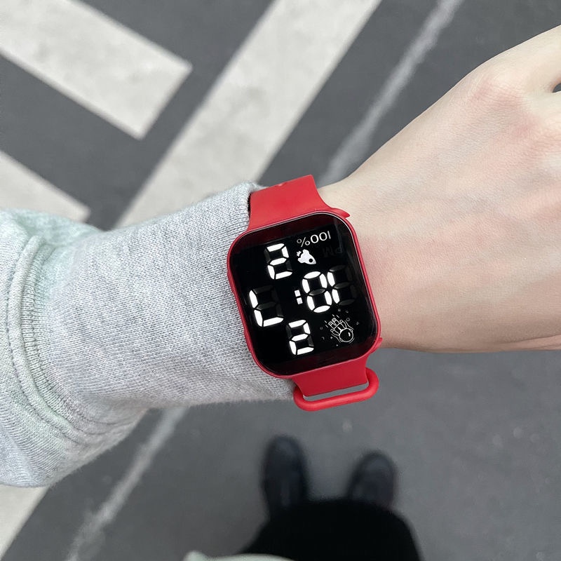 Đồng Hồ Điện Tử Dây Silicone Thời Trang Cho Nữ