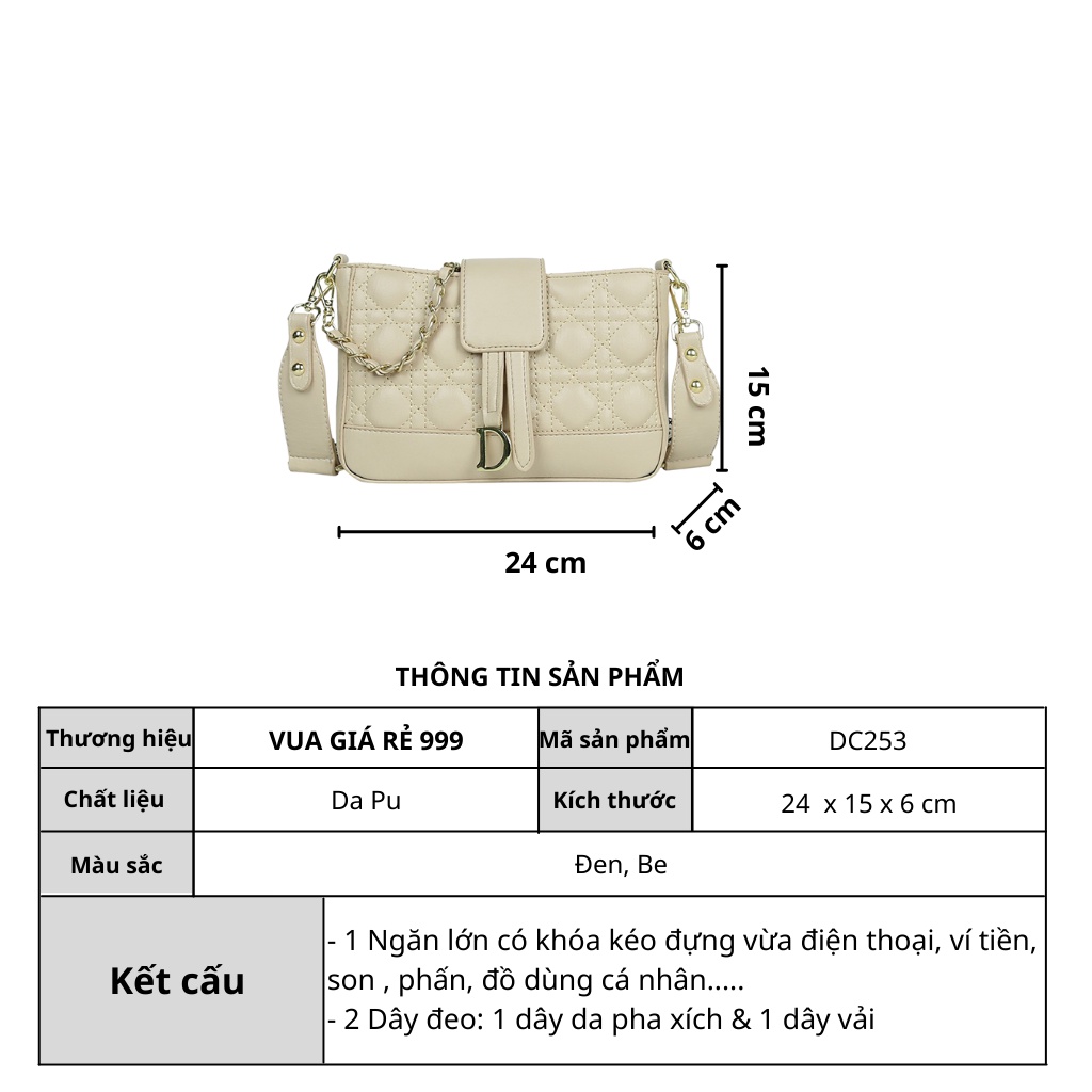 Túi xách đeo chéo nữ đẹp đi chơi phong cách thời trang hàn quốc giá rẻ dễ thương cute DC110