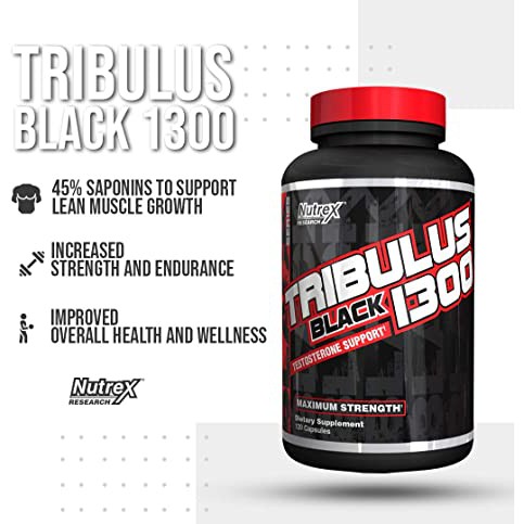 Nutrex Tribulus Black 1300 - Tăng sức mạnh cơ băp, testosterone, tăng cường khả năng năm giới - 120 Viên