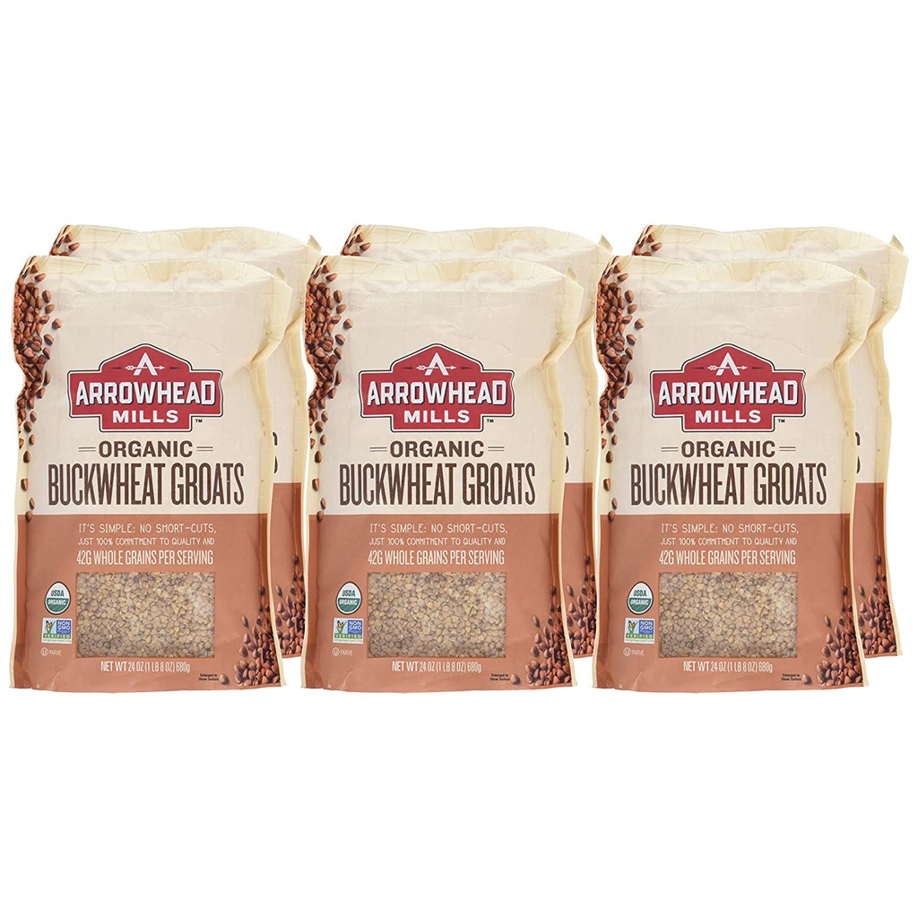 Hạt kiều mạch hữu cơ Arrowhead Mills Buckwheat Groats 680g