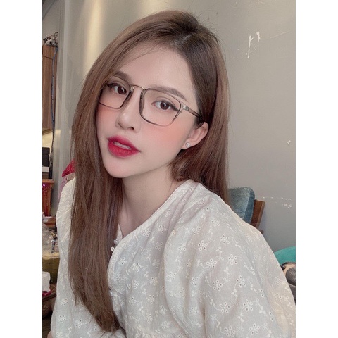 Gọng kính cận Hainam Eyewear nhựa dẻo hàn mắt vuông nhiều màu sắc lựa chọn 210