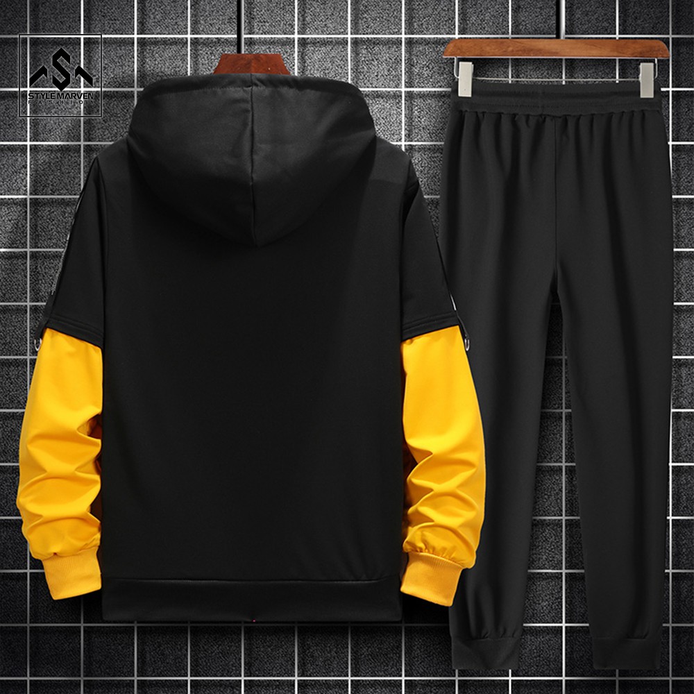 Bộ đồ nỉ thu đông cho nam STYLE MARVEN áo Hoodie GNEANX mix quần Jogger trẻ trung thời trang - SET NAM 9000077