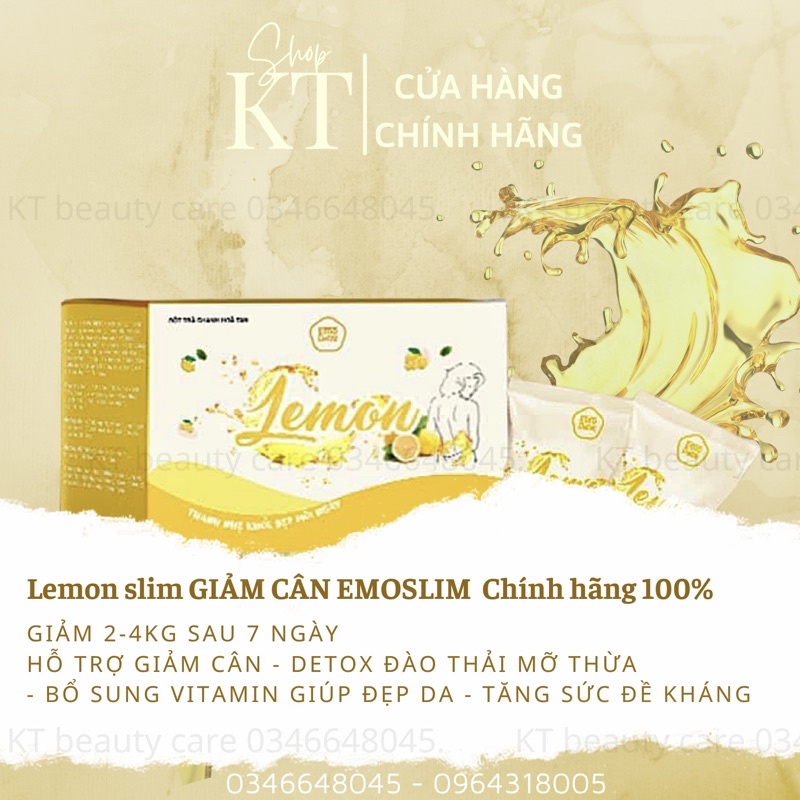 NƯỚC ÉP VỊ CHANH EmoSlim Chính hãng / Giảm Cấp Tốc 1-5kg sau 7 ngày [ Tặng Bình nước 100ml + thước dây ]  giam caemoslim