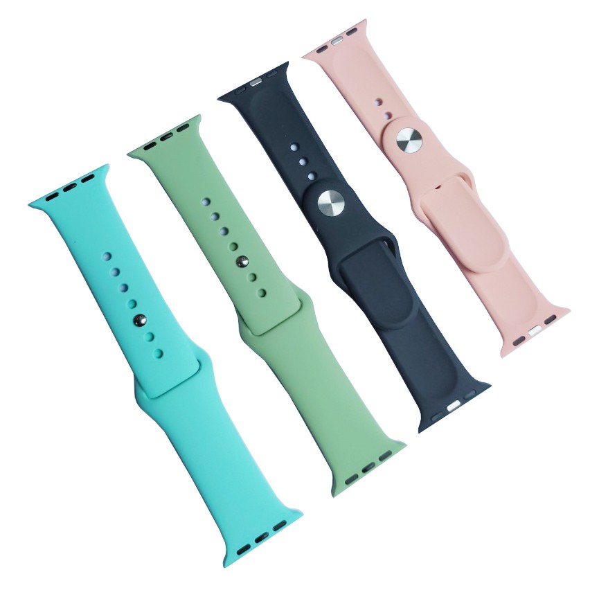 DÂY CAO SU DÙNG CHO ĐỒNG HỒ THÔNG MINH SPORT BANDS CAO CẤP HỒNG PINKSAND XANH MARINE FULL SIZE 1 2 3 4 5 38mm 40mm 42mm