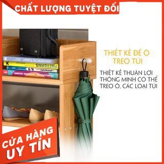 Kệ Để Giày Dép, Kệ Giày Bằng Gỗ 5 Tầng MDF Có Ngăn Kéo, Móc Treo Đồ Lắp Ghép Siêu Tiện Dụng Cho Gia Đình