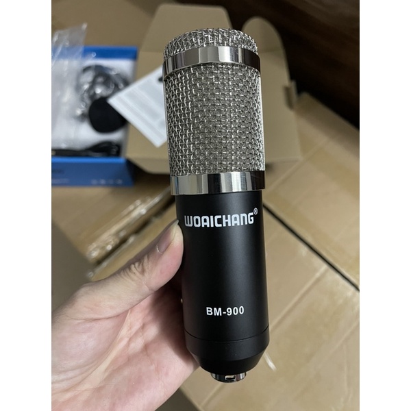 Combo Bộ Hát Livestream, Mic BM900 + Card xox K10 Bản Kỷ Niệm 10 năm + Tặng Tai Nghe + Chân kẹp+ Màng lọc âm