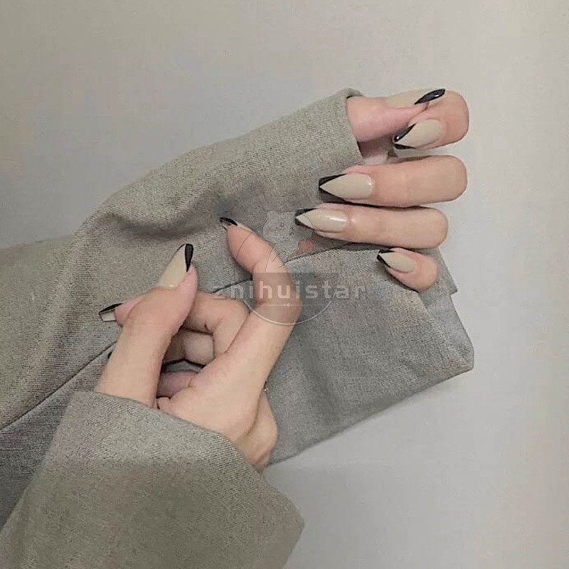 Bộ 24 Móng Tay Giả Ngắn Chống Nước Thời Trang Dễ Thương