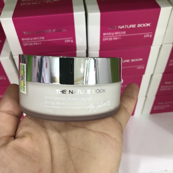 Kem Dưỡng Trắng Body Toàn Thân Whitening body cream spf30+ - The nature Book 100gr