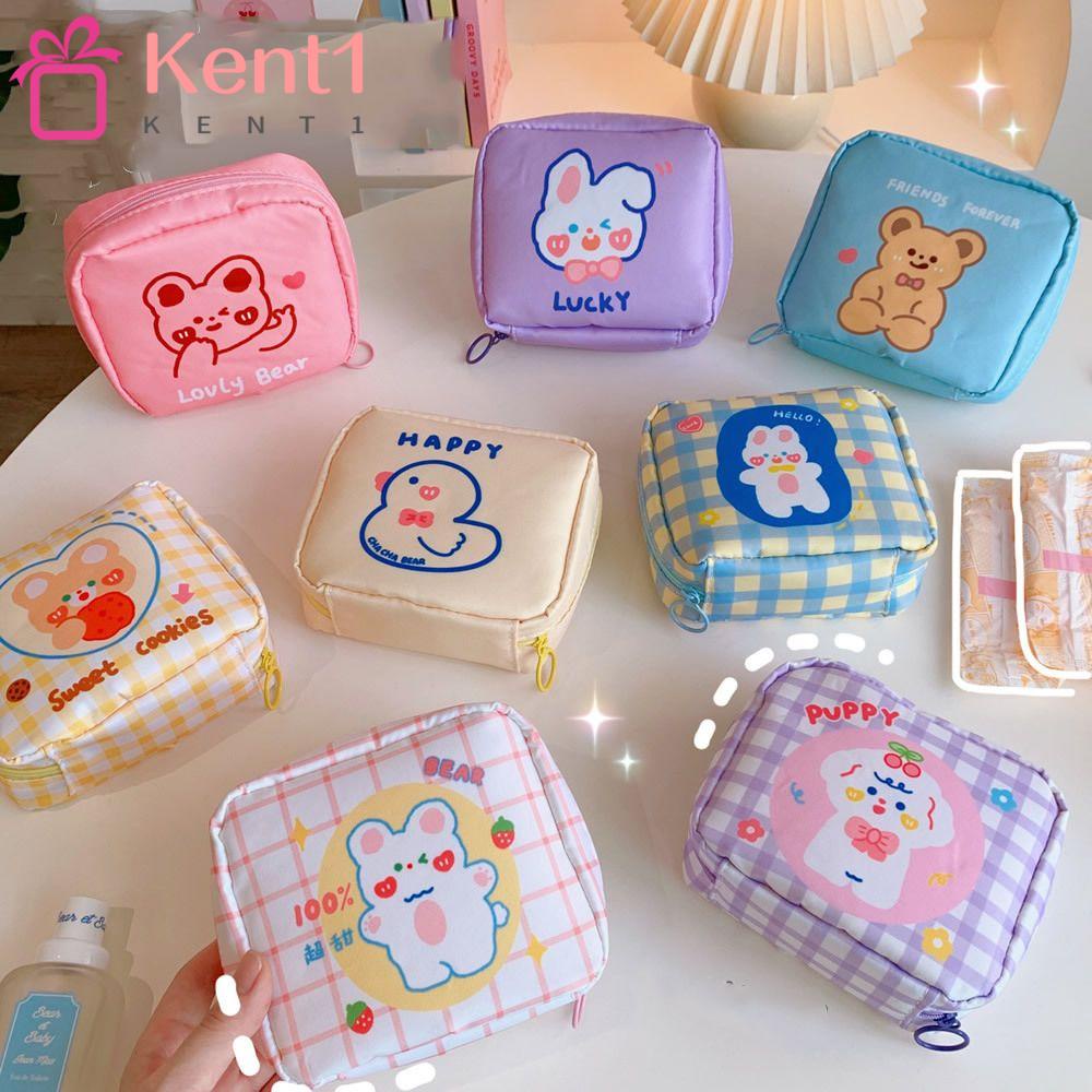 Túi Đựng Băng Vệ Sinh / Đồ Trang Điểm / Tiền Xu KENT1 Có Khóa Kéo Thiết Kế Dễ Thương Tiện