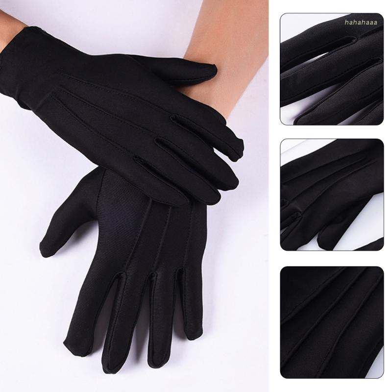 Haha Găng tay Tuxedo bằng spandex màu trắng đen trang trọng bảo hộ cho nam
