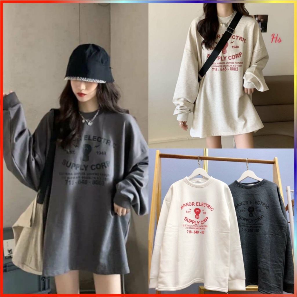 Áo Nỉ Sweater Nam Nữ Bóng Đèn 1948 ,2 Màu dưới 65kg - Cổ Tròn Dài Tay G095 - Reso Shop | BigBuy360 - bigbuy360.vn