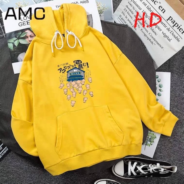 [FREESHIP ĐƠN TỪ 50K] Áo hoodie đàn lợn ngôi nhà chữ Tàu HDA1119