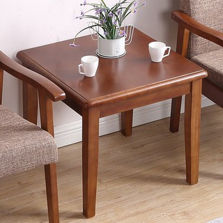 Bàn gỗ nguyên khối cà phê nhỏ phòng khách ghế sofa đơn giản vuông ăn góc ban công chung cư