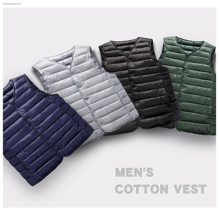 Áo khoác phao không tay bằng cotton ấm áp dành cho nam