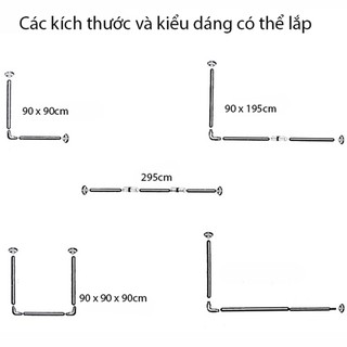Thanh treo rèm 90cm