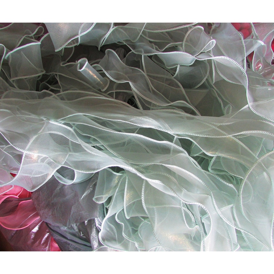 Cuộn dây ruy băng lưới gợn sóng trang trí quần áo DIY