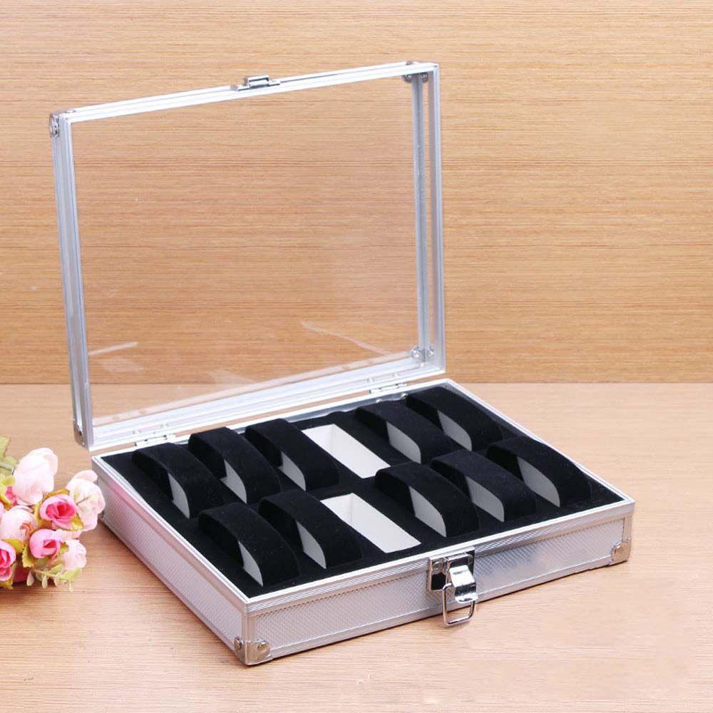 Hộp Đựng Đồng Hồ Chất Liệu Hợp Kim Nhôm Cao Cấp Giá Đỡ