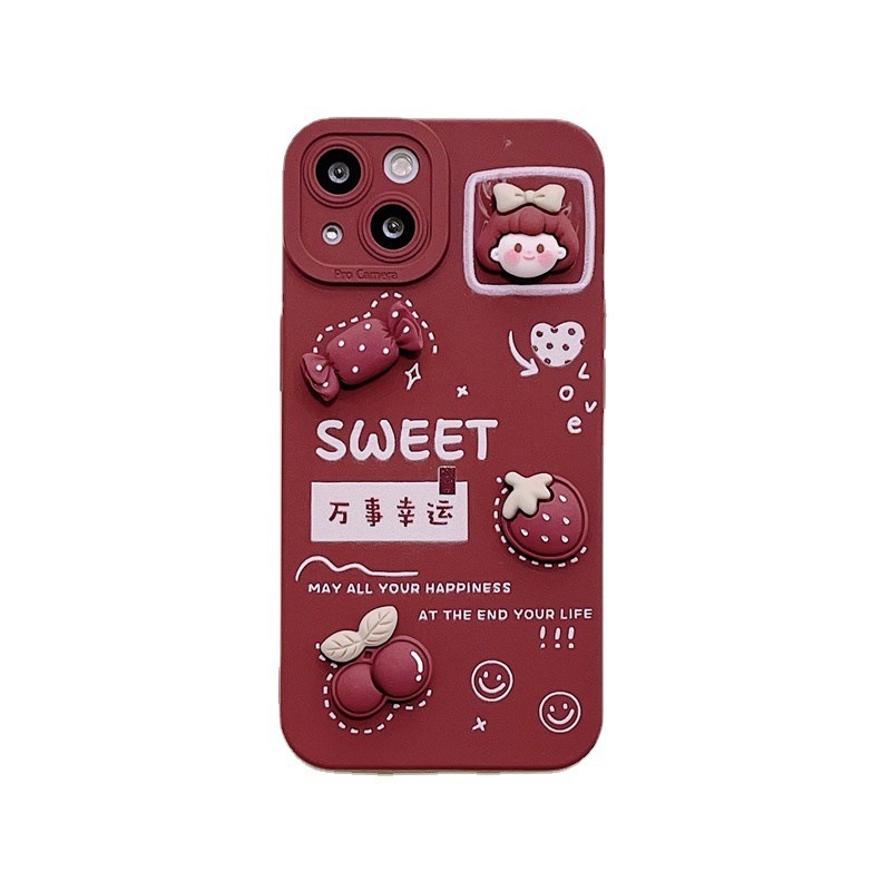 Ốp điện thoại silicon hình búp bê dễ thương Ssa7 cho IPhone 12 13 11 Pro Max X Xs Max Xr 7 8 Plus