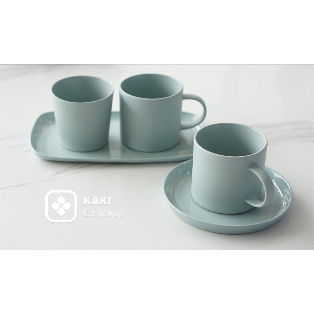 Ly sứ - Ly cafe 380ml Kaki Concept