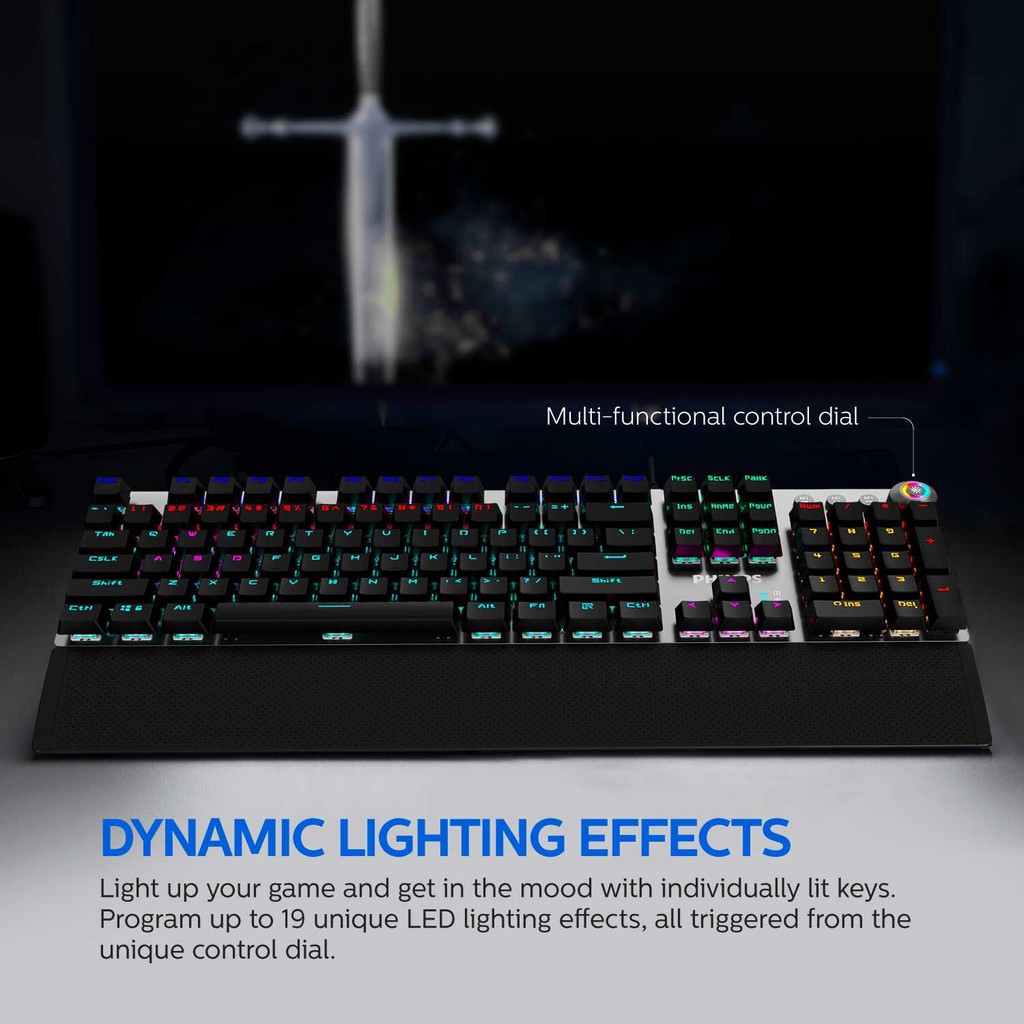 Bàn phím cơ Ajazz Philips chính hãng - Phím cơ Blue Switch Led RGB | BigBuy360 - bigbuy360.vn