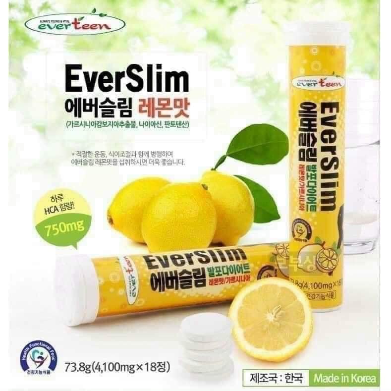 Viên Sủi Hỗ Trợ Giảm Cân Hàn Quốc Everslim ( lọ 18 viên )