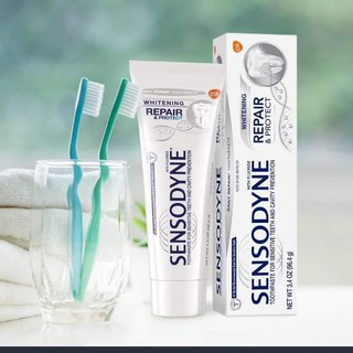 Kem đánh răng Sensodyne Repair & Protect Whitening Toothpaste - 3.4oz 96,4g nội địa Mỹ