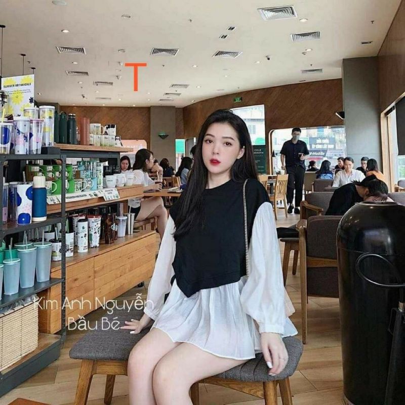 Áo baby doll dây hông