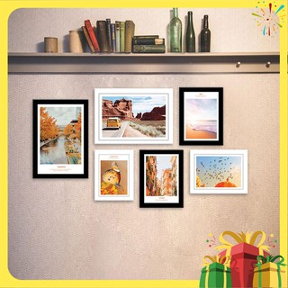 Bộ 6 khung ảnh treo tường kèm hình "Beautiful Life" TTK124