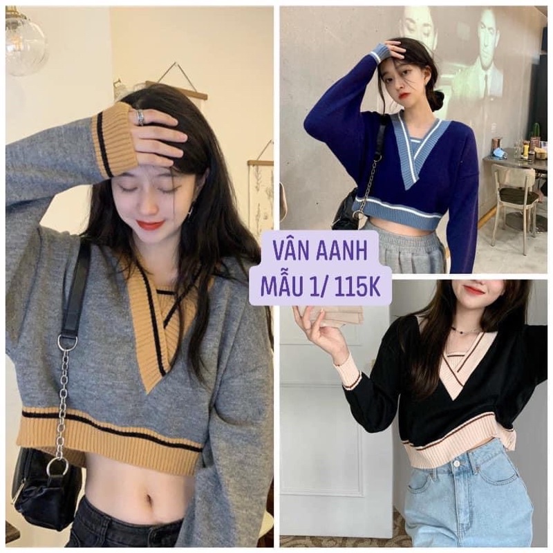 ÁO LEN CROPTOP DÀI TAY