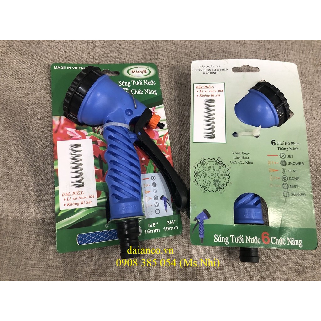 Vòi xịt nước tưới tiêu đa năng 6 chức năng tiện dụng- Hình thật, hàng sẵn